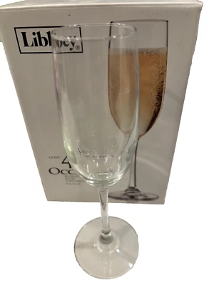 Set Of 4 Libbey Occasions Champagne Flute Glasses Set Of 4, 8oz/237mL NOP - Image 1 of 4