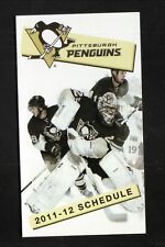 Pittsburgh Penguins--Staal--Fleury--Letang--2011-12 Pocket Schedule--Print Tech