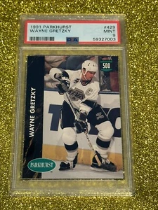 WAYNE GRETZKY PSA 9 1991 PARKHURST #429 500 GOAL CLUB MARBLE VARIATION GOAT - Picture 1 of 7