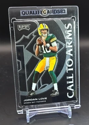 JORDAN LOVE ROOKIE INSERT RC CARD CALL TO ARMS WITH CASE NFL GREEN BAY PACKERS - Image 1 of 4