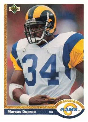1991 Upper Deck Football Marcus Dupree Los Angeles Rams #499 - Image 1 of 2