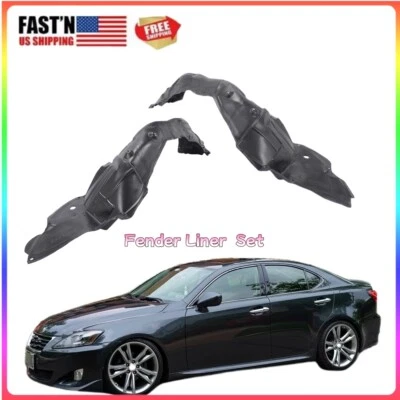 For 2006-2008 Lexus IS250 IS350 Fender Liner Front Driver and Passenger Side Foto 1 de 4