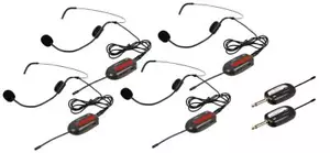 VocoPro Commander-PLAY-4 4 UHF Wireless Headset Mics with Receivers - Picture 1 of 1