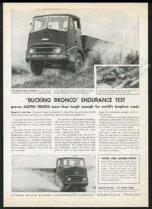 1957 Austin 503 truck 2 photo bucking bronco endurance test vintage print ad - Imagen 1 de 1