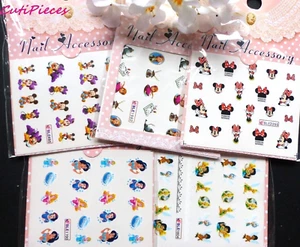 5pcs Nail Art Minnie Tinkerbell Anna Jasmine Mickey Olaf Water Decal Stickers 5A - Picture 1 of 2