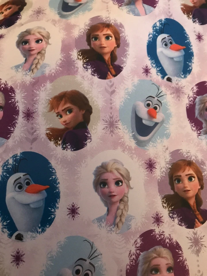 8M FROZEN WRAPPING PAPER BIRTHDAY GIFT PRESENT ELSA FROM THE MOVIE FROZEN 2 NEW - Image 1 of 1