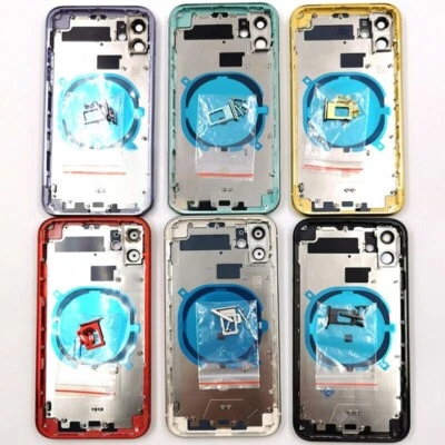 Back Glass Housing Cover Frame Replacement For iPhone XR X 11 12 13 14 Pro MAX - Image 1 of 4