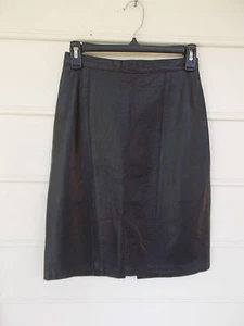 Outerwear By Phoenix Black Leather Pencil Skirt - Size 5/6 - Picture 1 of 6