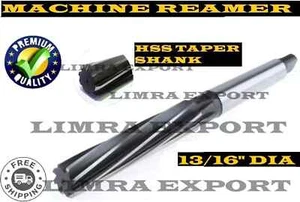 HSS Machine Reamer Dia13/16"With Taper Shank MT 2-Cut Edge 3-15/16"-OAL 7-7/8" - Picture 1 of 4
