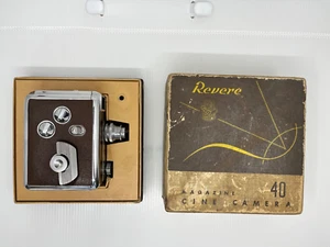 Revere 8 Model 40 8mm Wind Up (WITH ORIGINAL BOX) Magazine Cine Movie Camera - Picture 1 of 7