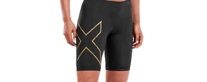 2XU Women Porject X Tri Short (L) Black / Gold WT3612d - Picture 1 of 1