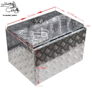 Silver 24" X 17"X 18" Aluminum Underbody Tool Box For RV Trailer Truck Storage - Bild 1 von 12