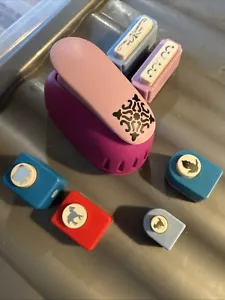 Job Lot 7 Paper Punch Hole Puncher Paper Cutters for Card Making Various Mix - Picture 1 of 7