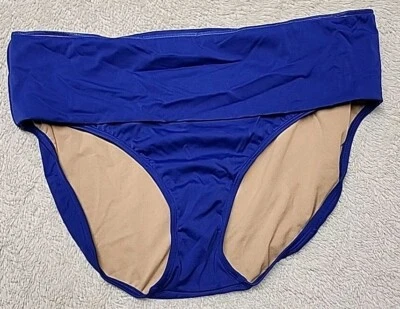 ☆ NUEVO SIN ETIQUETAS L.L. Parte inferior de bikini de natación Bean para mujer talla grande 20W azul Foto 1 de 4