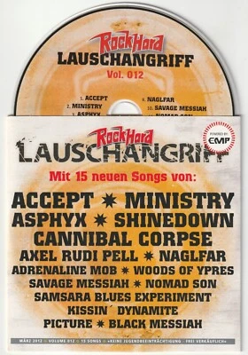✪ ROCK HARD LAUSCHANGRIFF #12/2012 METAL-MAGAZIN CD-SAMPLER NEUW. TOP NM-VG+ - Bild 1 von 3