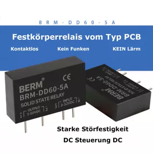 BRM SSR Solid-State Relais DC-DC kleiner Pin Leiterplatte 5A DC Steuerung DC - Bild 1 von 10