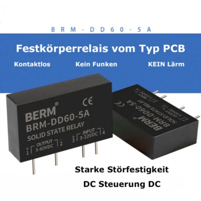 BRM SSR Solid-State Relais DC-DC kleiner Pin Leiterplatte 5A DC Steuerung DC - Bild 1 von 4