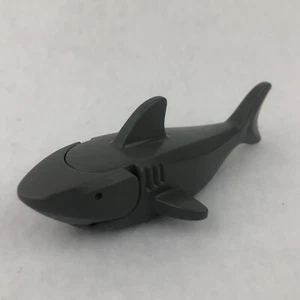 LEGO 14518c01pb01 Dark Gray Shark W/ Gills W/Black Eyes & White Pupils Pattern - Picture 1 of 5