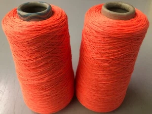 KonenGarn 420g neonorange 100% Wolle Merino NM7,5 Handstricken häkeln Wollekonen - Bild 1 von 3