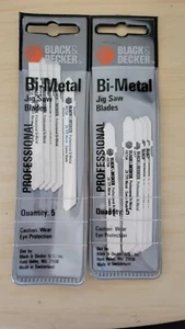 BLACK & DECKER ( 2) 5 PK 3" JIG SAW BLADES 24 TPI Bi-Metal ( 10 blades) 49754 - Picture 1 of 1