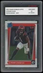 Tarjeta de novato Jamarr Chase 2021 Panini Donruss Optic primer grado 10 clasificación Bengals - Imagen 1 de 1