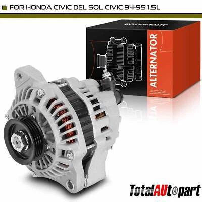 Alternador para Honda Civic 1994-1995 L4 1,5 L 70 Amp 12 voltios CCW polea de 4 ranuras Foto 1 de 4