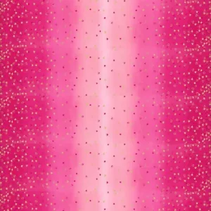 I HEART OMBRE Fuchsia Metallic Gold Quilt Fabric 10875-337M by 1/2 Yard V & Co - Picture 1 of 3