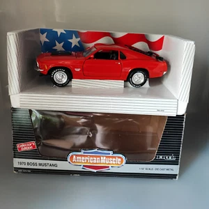 Ford Boss Mustang orange   1/18   Ertl American Muscle   Modellauto 1970 - Bild 1 von 19