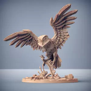 Barbajiann - Búho Gigante 75 mm - Gremio de Artesanos Fantasía Mazmorras y Dragones Mini D&D - Imagen 1 de 2