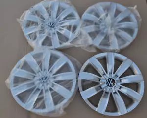 Tapacubos originales VW 17 pulgadas 4x Tiguan T-Roc 5N0601147B 5NA601147A - Imagen 1 de 8