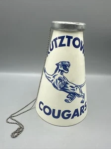 Vintage Kutztown High School Cougars Hard Plastic Metal 7" Megaphone Neck Holder - Picture 1 of 8