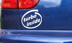 Turbo Innen Lustig Neuheit Tuning-Auto Transporter Stoßstange Fenster Vinyl - Picture 1 of 2