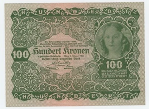 Austria 100 Kronen 2-1-1922 Pick 77 XF+ Circulated Banknote - Picture 1 of 2