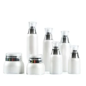 Travel Vacuum Cream Jar Bottle Refillable Pump Press Cosmetic Cream Containers - Picture 1 of 19