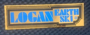 Logan Earth Ski Gold W/ Blue 70s Skateboard Sticker VNC Out Of Print Item - Picture 1 of 2