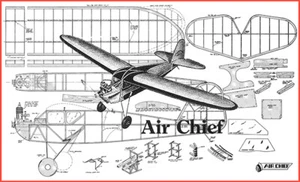 Model Airplane Plans (FF-RC): Vintage Air Chief 61" for Brown Jr. (Ideal - 1936) - Picture 1 of 3