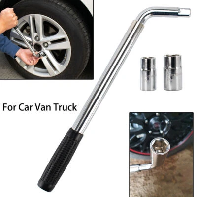 Extendable Lug Wheel Brace Wrench Telescopic Auto Socket Tyre Nut 17 19 21 23mm - Image 1 of 4