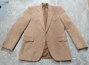 Circle S Western Blazer Cowboy Jacket Men’s 42R Camel Texas, Dallas Ranch - Picture 1 of 7