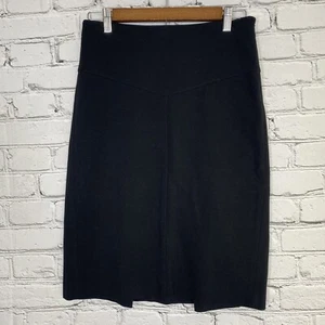 Diane von Furstenberg Size 2 Black Pencil Skirt Side Zip Pleated Stretch Mini - Picture 1 of 10