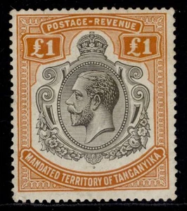 TANGANYIKA GV SG107, £1 brown-orange, M MINT. Cat £275. - Picture 1 of 1