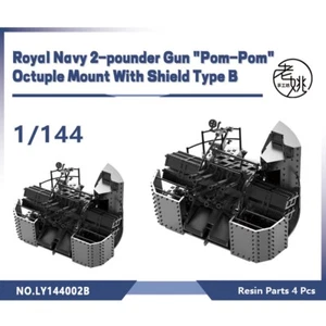 LY144002B 1/144 Royal Navy 2-pounder Gun "P-P" Octuple Mount With Shield TypeB - Picture 1 of 2