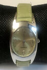 Accutime Ladies Watch Modern Green Oval New Battery Fits 6-8” Wrists - Nice!