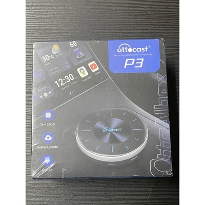 Ottocast P3 Android 12 CarPlay AI Box Wireless Android Auto & CarPlay Adapter  - Image 1 of 3