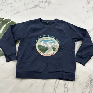 J.Crew Damen Whistler Mountains Pullover Sweatshirt Gr. L Navy Blau Retro Ski - Bild 1 von 12