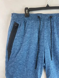 American Eagle Shorts Mens Medium Blue Heather Zip Pockets Drawstring Active - Picture 1 of 13