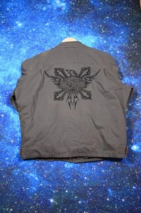 Harley-Davidson Jacket Mens Large Gray Cafe Racer Embroidered Back 97460-07VM - Picture 1 of 15