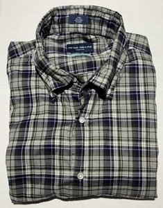 Peter Millar Collection kariertes Button-Down-Hemd Flex Finish Large siehe Größenhinweis - Bild 1 von 9