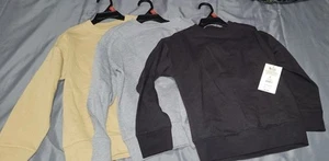 Athletic Works Boys 3pair lot Core Fleece Tops Gray/Black/Tan Size 8 NWT - Picture 1 of 4