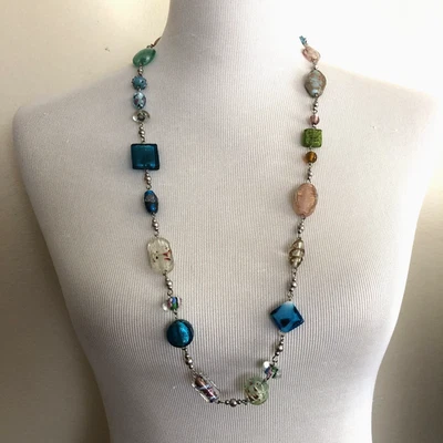 PREMIER DESIGNS Murano Art Style Venetian Glass Beaded Necklace 33"-35" Art - Image 1 of 4