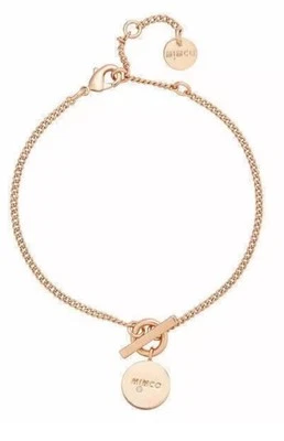 Mimco Bracelet Charmer Rosegold Fine Chain Charm Glass Crystal RRP $49.95 BNWT - Image 1 of 2